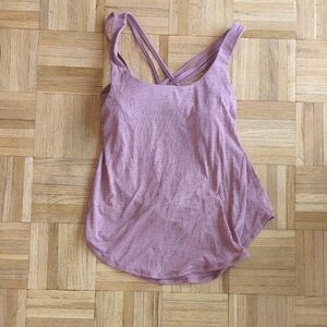 lululemon athletica Mauve Strappy Tank With Integrated Bra Top